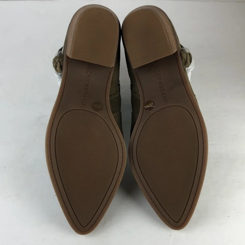 NEW Lucky Brand Enitha Piled Suede Ankle Boots 6